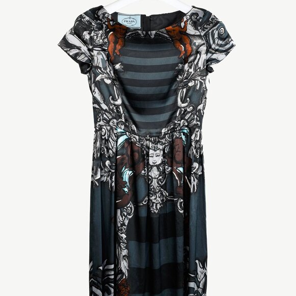 Prada SS/11 Baroque Cherub Striped Dress - Picture 1 of 11